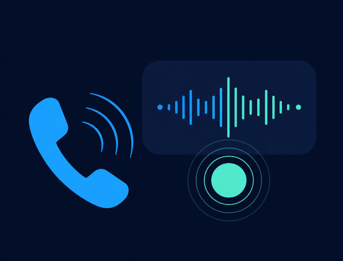 Illustration av telefoni och röstautomation